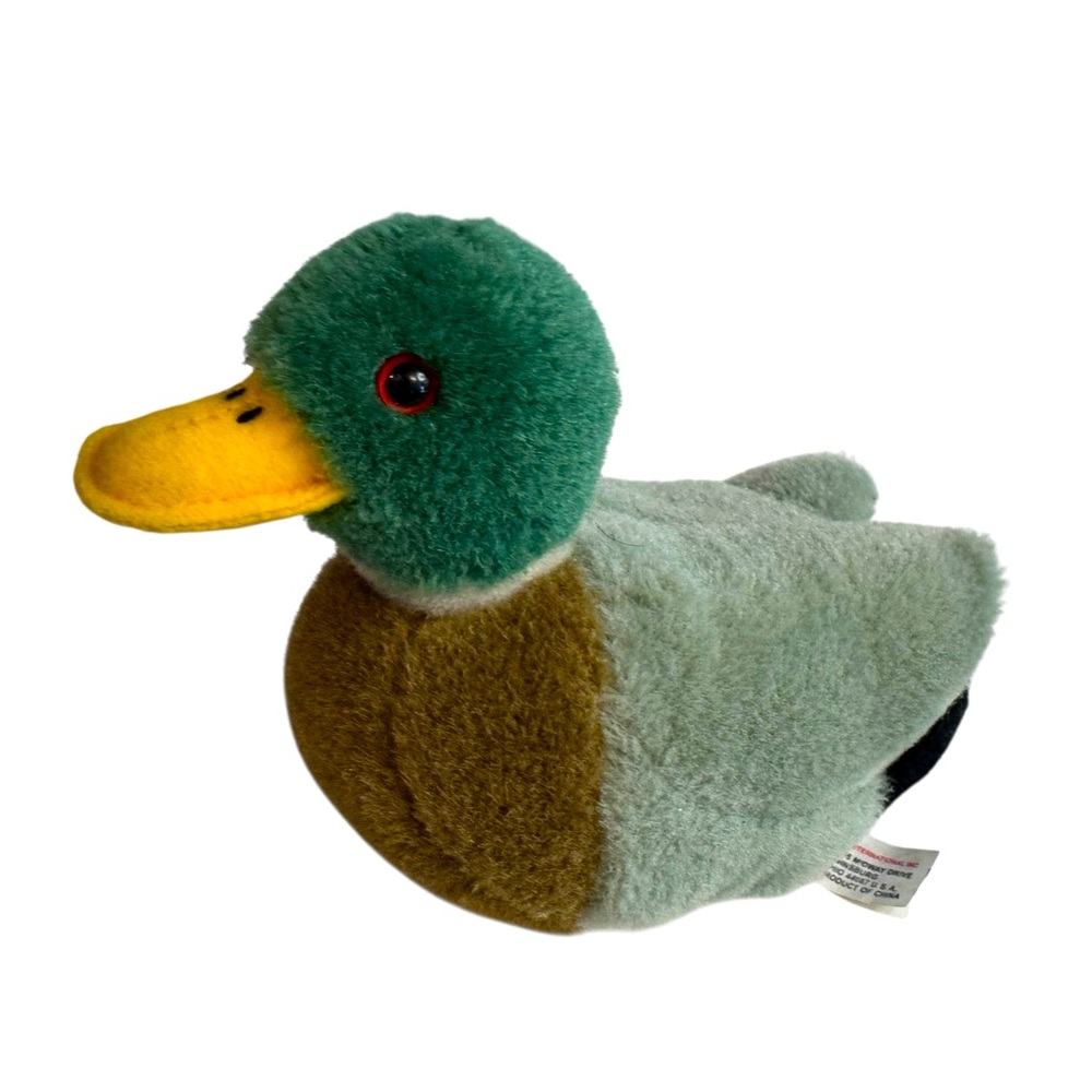 Cute quacking plush mallard duck  4”